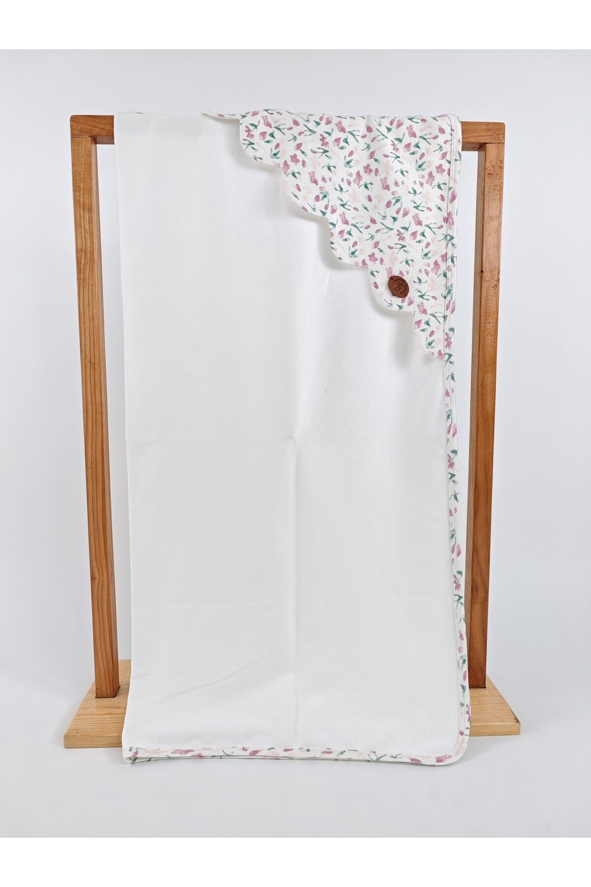 %100 Pamuklu Başlıklı Kız Bebek Battaniyesi Tek Katlı Mevsimlik Puset Örtüsü Yenidoğan 90x90cm