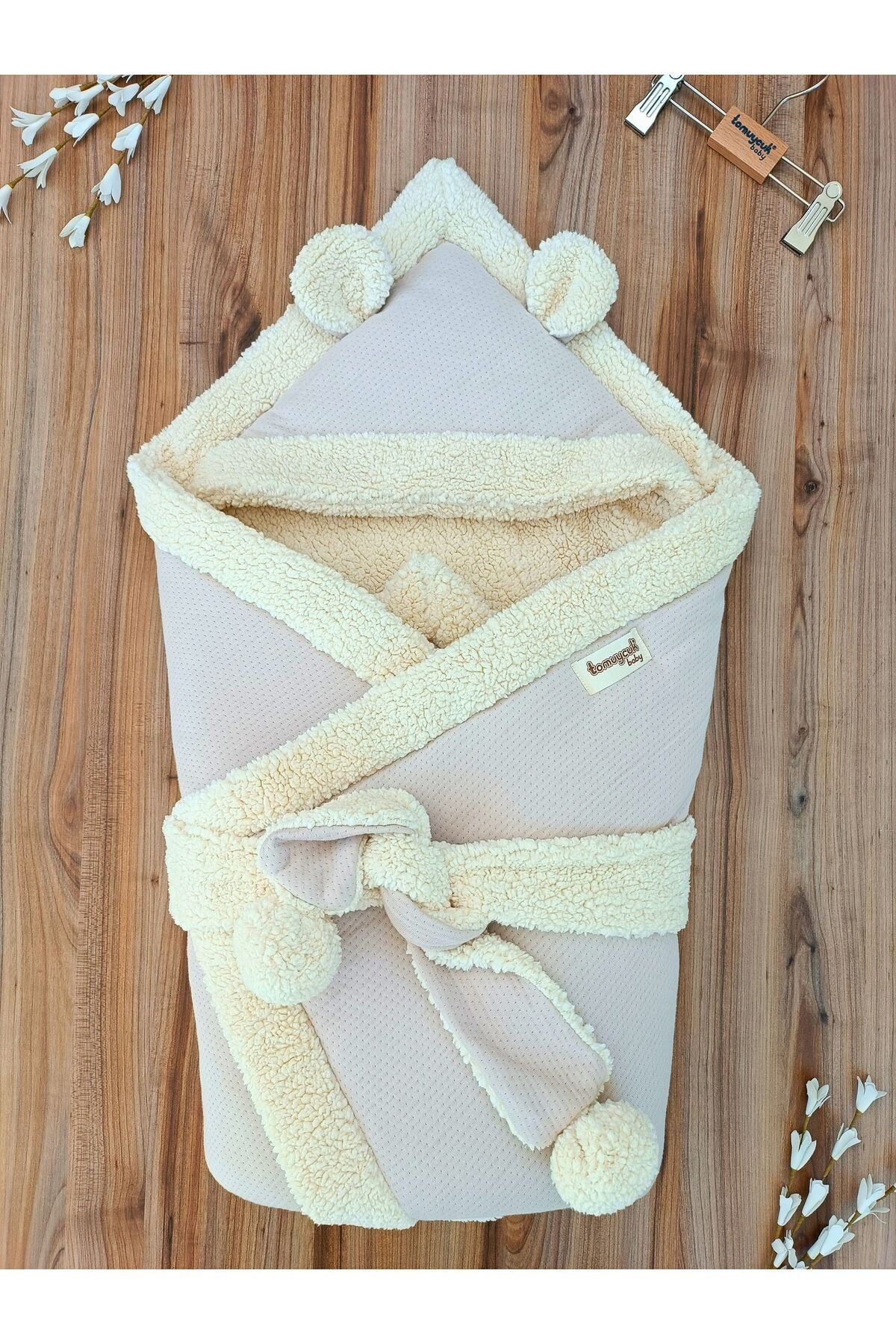 KIŞLIK KALIN BEBEK BATTANİYESİ %100 PAMUKLU DOĞAL ORGANİK UYKU KUNDAĞI HASTANE ÇIKIŞI YENİDOĞAN ÖRTÜ