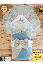 Bebek Battaniyesi Dış Kundak Triko Dantelli Bebek Kundağı Unisex Hastane Çıkışı Mevlütlük Hediyelik