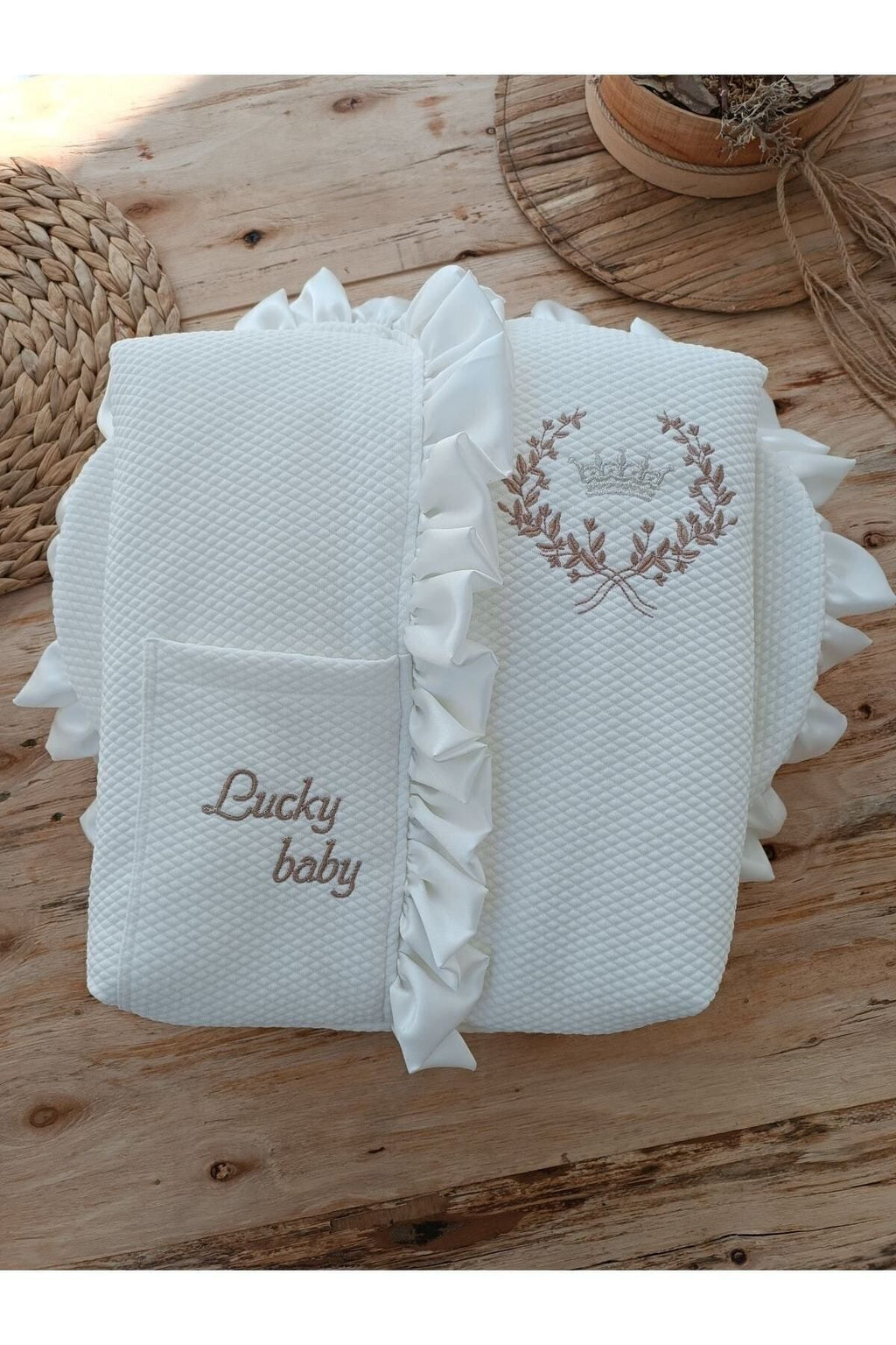 Bebek Battaniyesi Bebek Dış Kundağı Hastane Çıkışı Yenidoğan Özel Tasarım Hediyelik Unisex