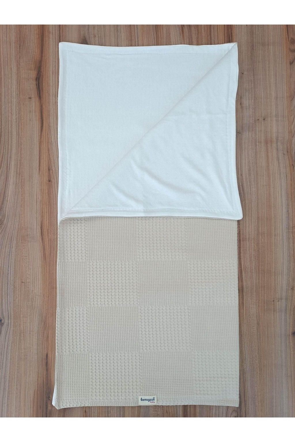 S.kahve Kız Erkek Bebek Battaniyesi Pike %100 Pamuklu Doğal Organik Uyku Çift Taraflı Örtü 86x86cm