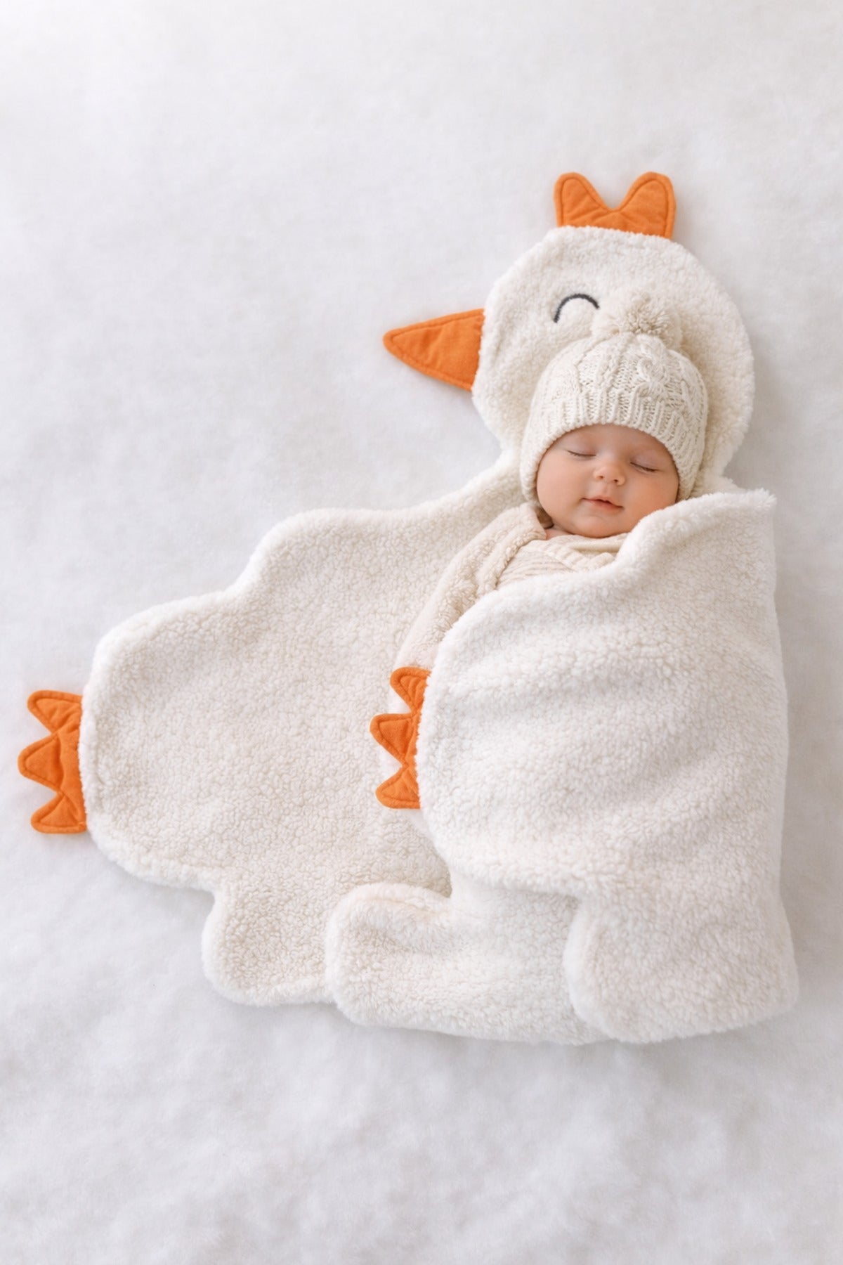 Anne Yumuşaklığında Wellsoft Peluş Bebek Battaniyesi 120x120 – Kışlık Kuzu Kumaş Minik Kuş Örtü