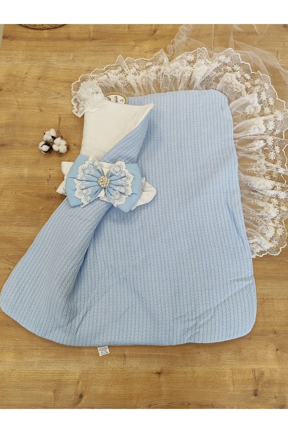 Triko Örgü Bebek Kundağı Unisex Bebek Dış Kundak Battaniyesi Hastane Çıkışı Kundak Battaniye