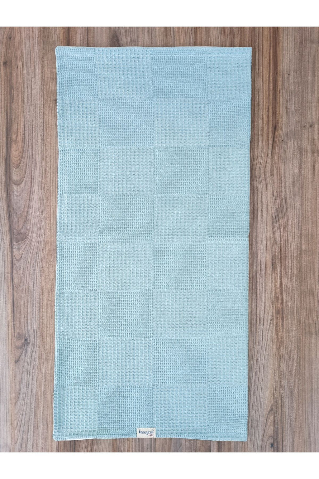 Yeşil Kız Erkek Bebek Battaniyesi Pike %100 Pamuklu Doğal Organik Uyku Çift Taraflı Örtü 86x86cm