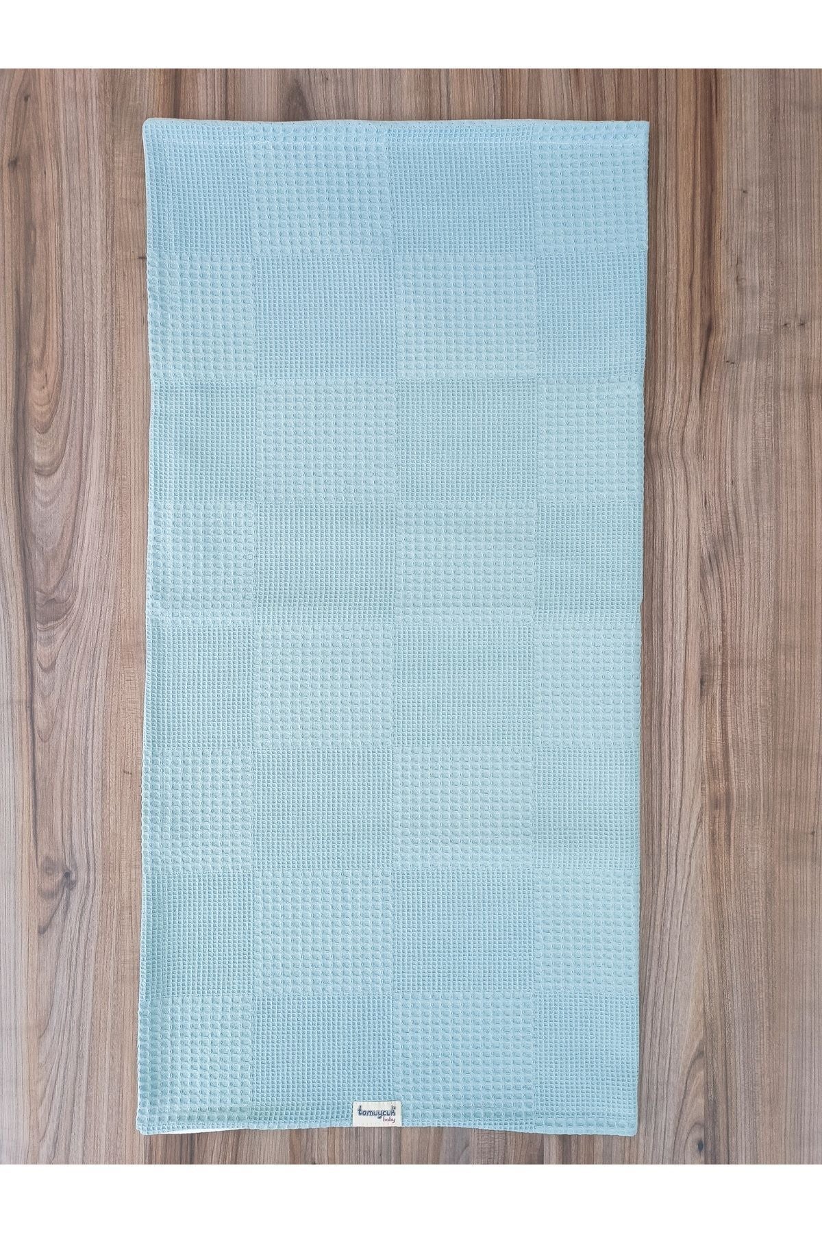 Yeşil Kız Erkek Bebek Battaniyesi Pike %100 Pamuklu Doğal Organik Uyku Çift Taraflı Örtü 86x86cm