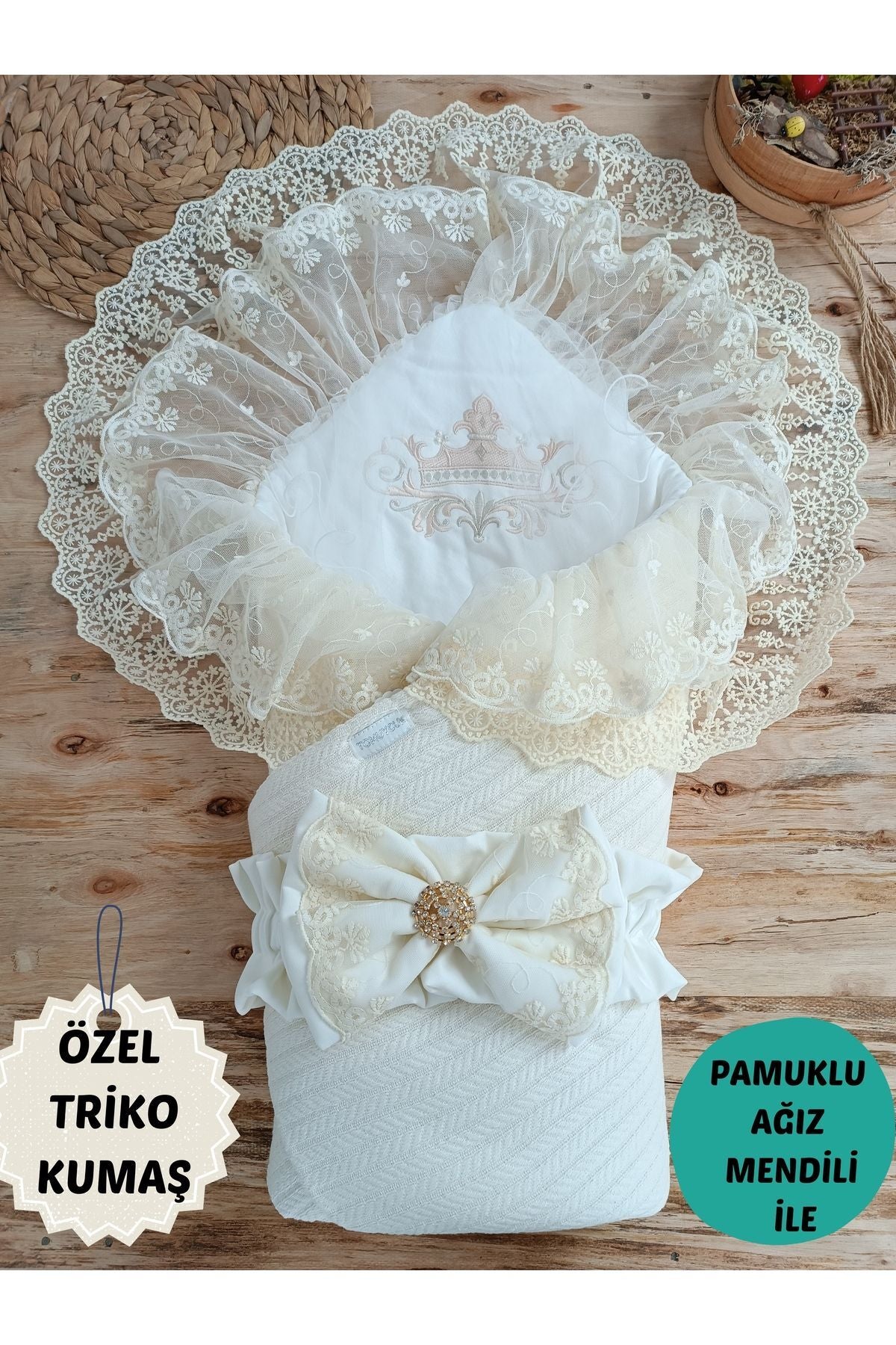 Triko Örgü Bebek Kundağı Unisex Bebek Dış Kundak Battaniyesi Hastane Çıkışı Kundak Battaniye