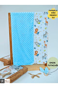 Nohut Desenli %100 Pamuklu Çift Katlı Bebek Battaniyesi – 85x85 cm Kız/Erkek Kundak & Mevsimlik Örtü