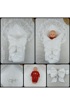 Bebek Dış Kundak Battaniyesi Dantelli Lüks Bebek Kundağı Unisex Hastane Çıkışı Mevlütlük Battaniye