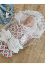 Bebek Battaniyesi Dış Kundak Dantelli Bebek Kundağı Unisex Hastane Çıkışı Hediyelik Yenidoğan