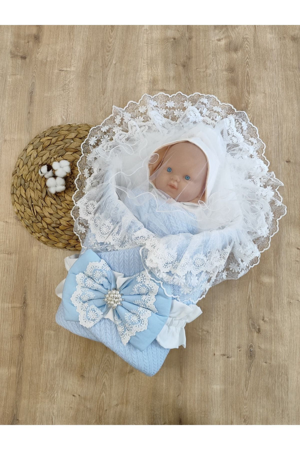 Triko Örgü Bebek Kundağı Unisex Bebek Dış Kundak Battaniyesi Hastane Çıkışı Kundak Battaniye