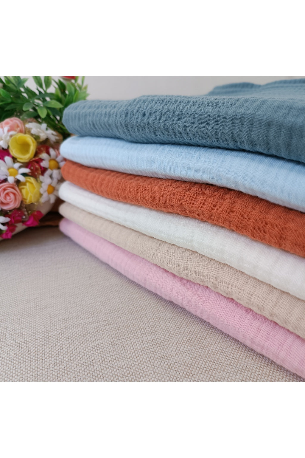 4 Kat Müslin Bebek Battaniyesi 80x90cm Çok Amaçlı Örtü Battaniye Havlu Yenidoğan Hediyelik