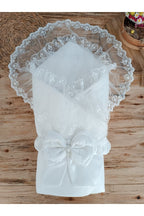 Bebek Dış Kundak Battaniyesi Dantelli Lüks Bebek Kundağı Unisex Hastane Çıkışı Mevlütlük Battaniye