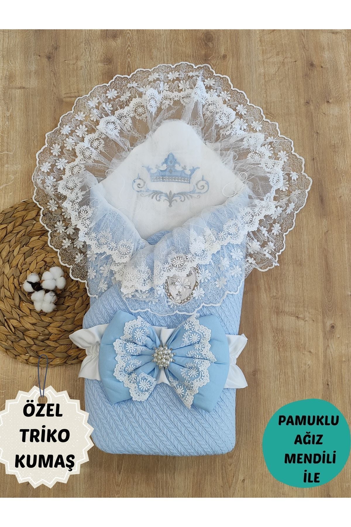 Triko Örgü Bebek Kundağı Unisex Bebek Dış Kundak Battaniyesi Hastane Çıkışı Kundak Battaniye