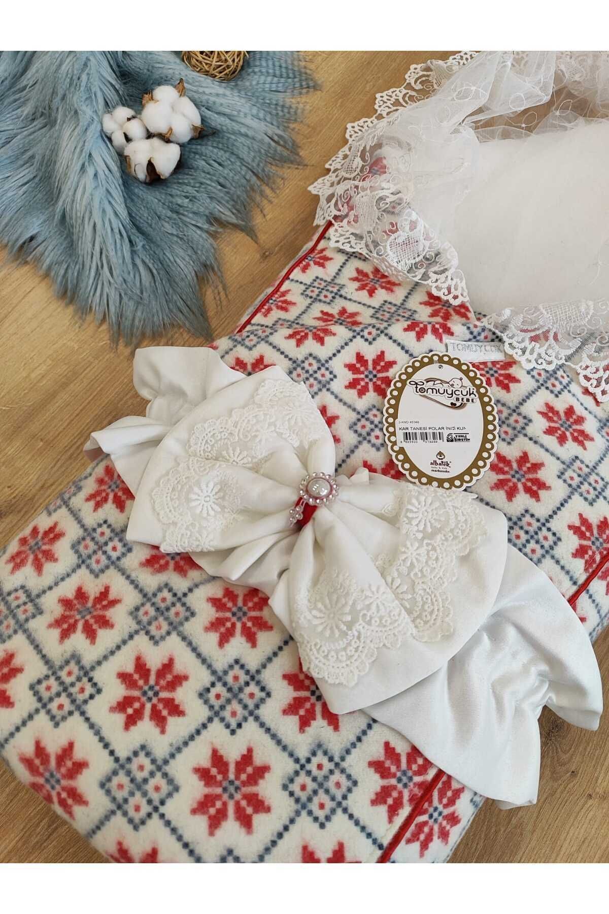 Bebek Battaniyesi Dış Kundak Dantelli Bebek Kundağı Unisex Hastane Çıkışı Hediyelik Yenidoğan