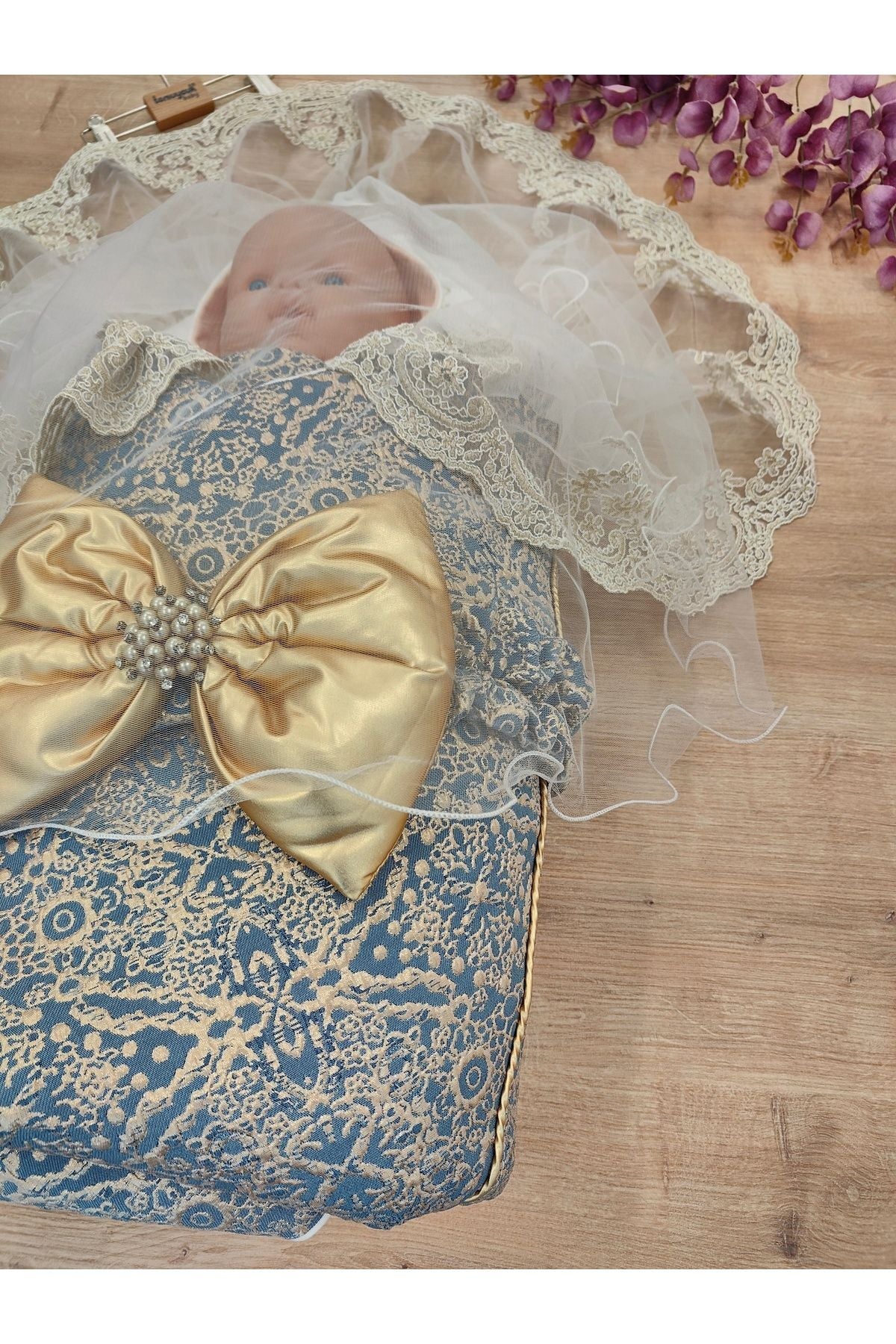 Dabtelli Bebek Battaniyesi Mevlütlük Bebek Kunağı Hediyelik Mevsimlik Özel Üretim