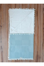 Yeşil Kız Erkek Bebek Battaniyesi Pike %100 Pamuklu Doğal Organik Uyku Çift Taraflı Örtü 86x86cm
