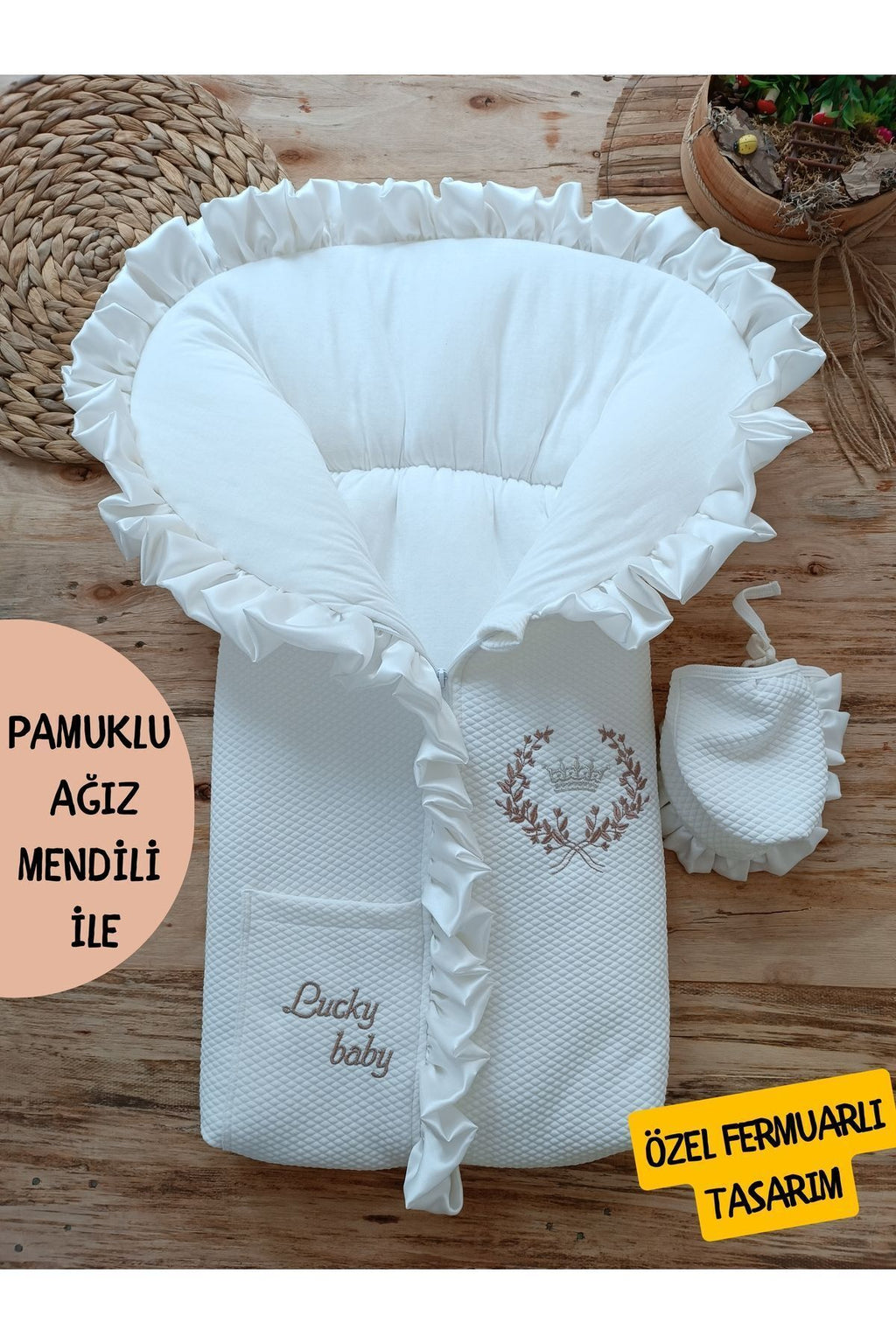 Bebek Battaniyesi Bebek Dış Kundağı Hastane Çıkışı Yenidoğan Özel Tasarım Hediyelik Unisex