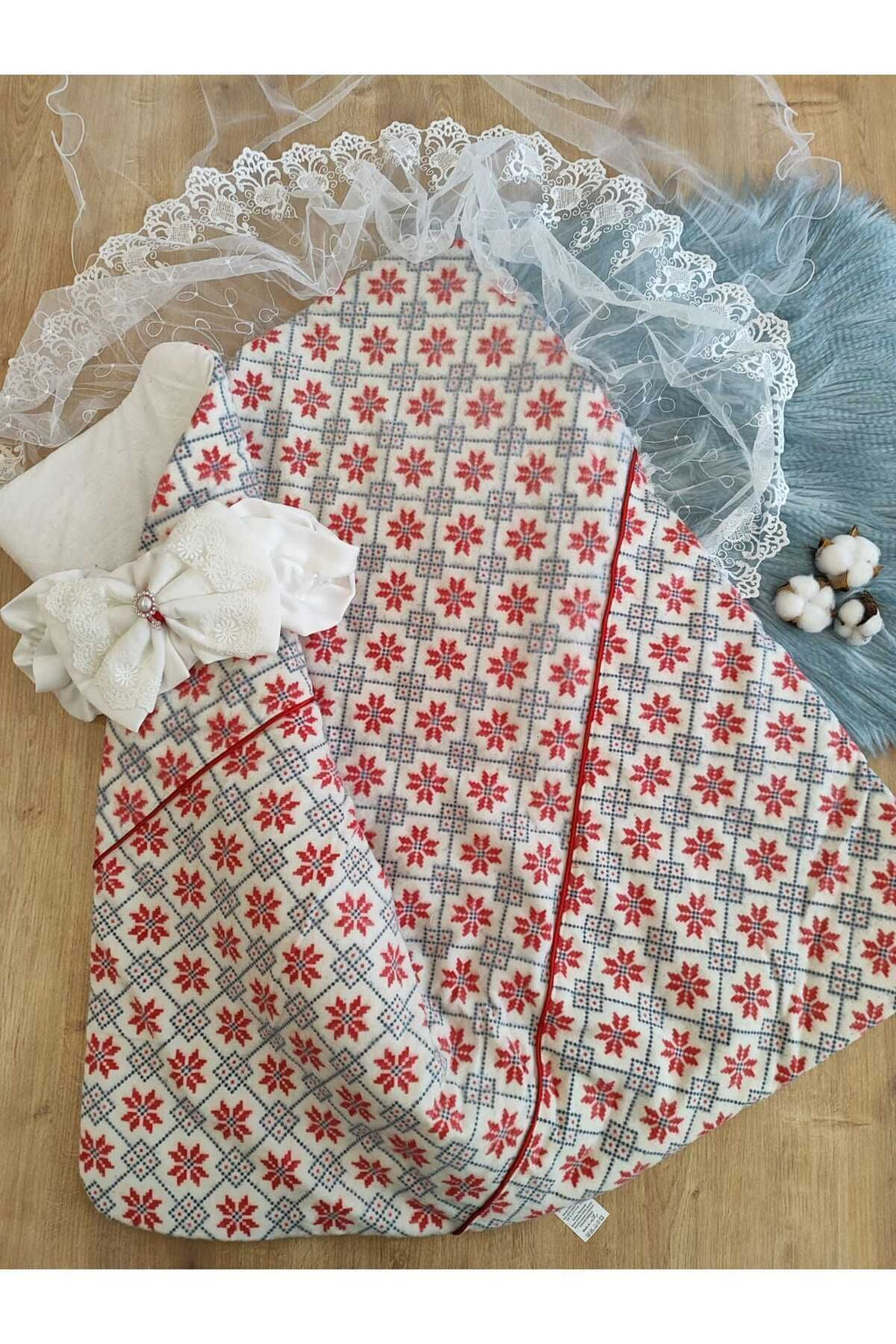 Bebek Battaniyesi Dış Kundak Dantelli Bebek Kundağı Unisex Hastane Çıkışı Hediyelik Yenidoğan