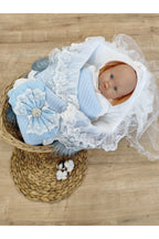 Triko Örgü Bebek Kundağı Unisex Bebek Dış Kundak Battaniyesi Hastane Çıkışı Kundak Battaniye