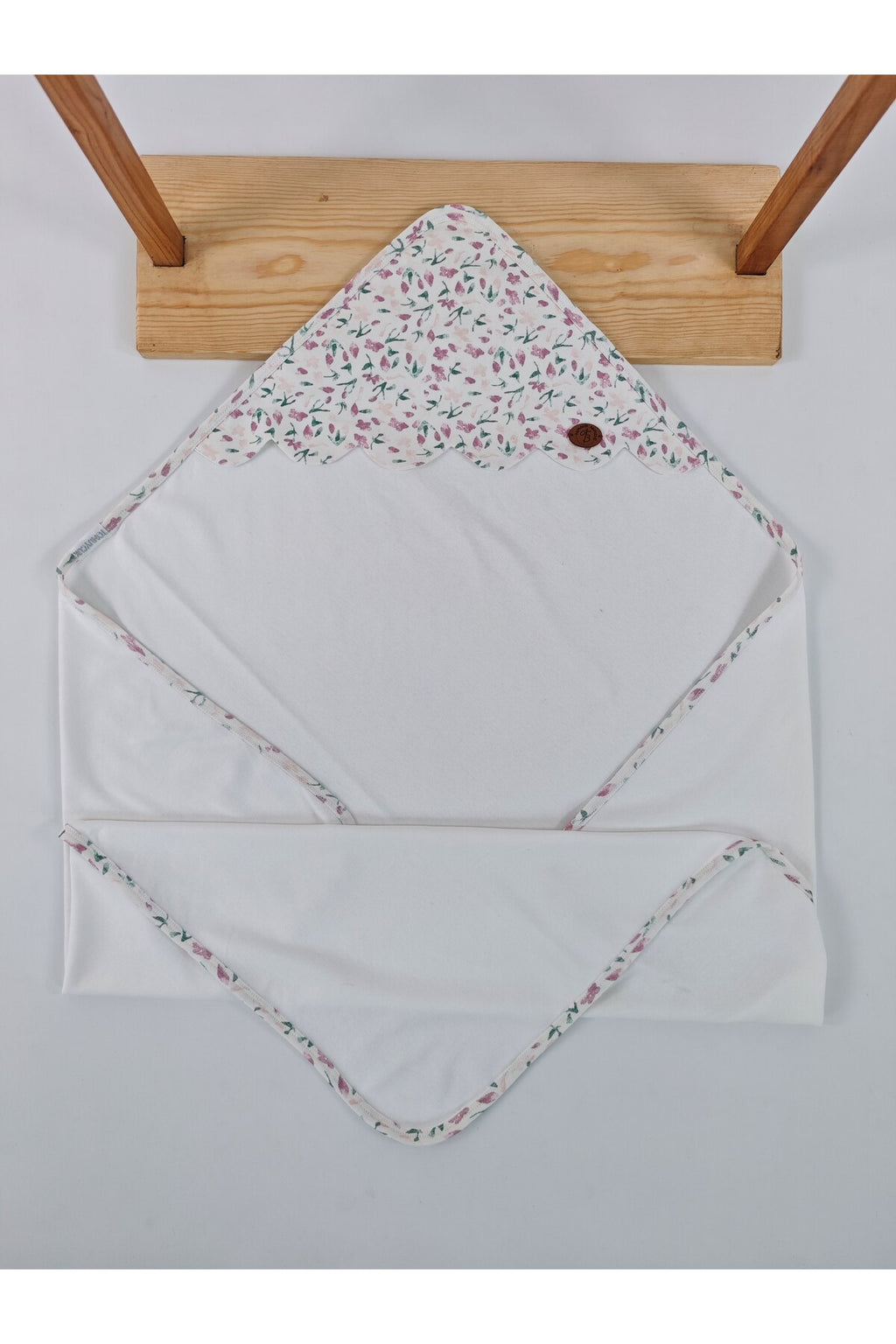 %100 Pamuklu Başlıklı Kız Bebek Battaniyesi Tek Katlı Mevsimlik Puset Örtüsü Yenidoğan 90x90cm