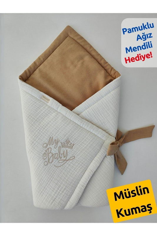Bebek Battaniyesi Müslin Pamuklu Kundak Yumuşak Mevsimlik Yenidoğan Hastane Çıkışı Hediyelik