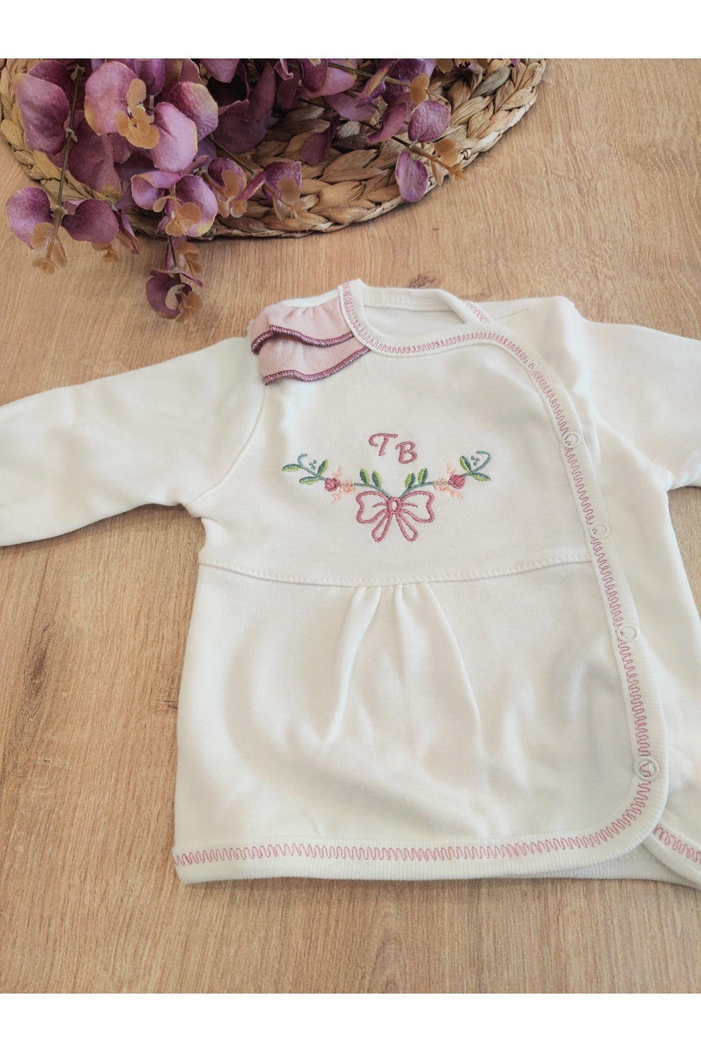 %100 Pamuklu Yenidoğan Bebek Hastane Çıkışı 10'lu Set - Nakışlı & Mevsimlik Set - Hediyelik