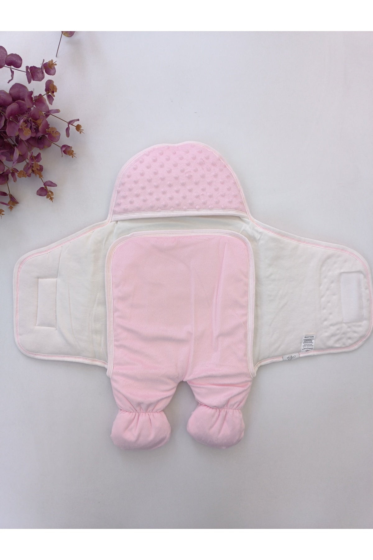 Pembe Kız Bebek Dış Kundak & Ayaklı Uyku Tulumu - %100 Pamuklu Astronot Tulum