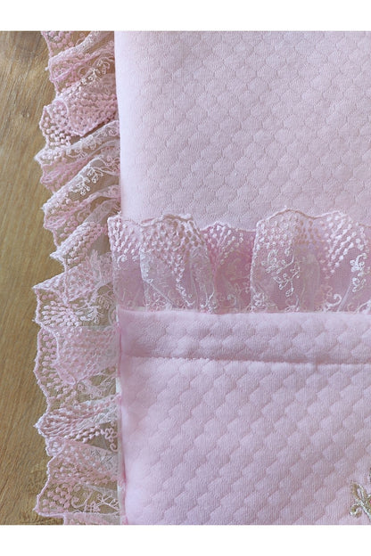 2'li Pembe Kız Bebek Alt Açma Seti Yastıklı Datelli Mevlütlük Hediyelik Yenidoğan Hastane Çıkışı