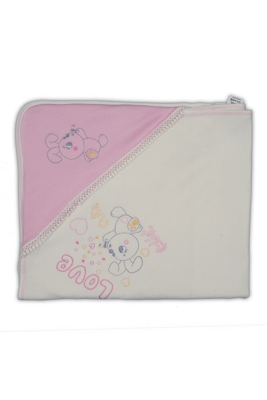 Kız Bebek Battaniye Pembe Başlıklı Soft Love Rabbit Mevsimlik Hediyelik