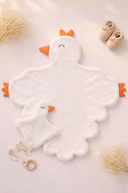 Anne Yumuşaklığında Wellsoft Peluş Bebek Battaniyesi – Kışlık Kuzu Kumaş Minik Kuş Örtü