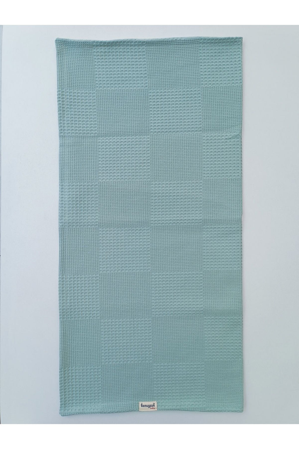 Yeşil Kız Erkek Bebek Battaniyesi Pike %100 Pamuklu Doğal Organik Uyku Çift Taraflı Örtü 86x86cm