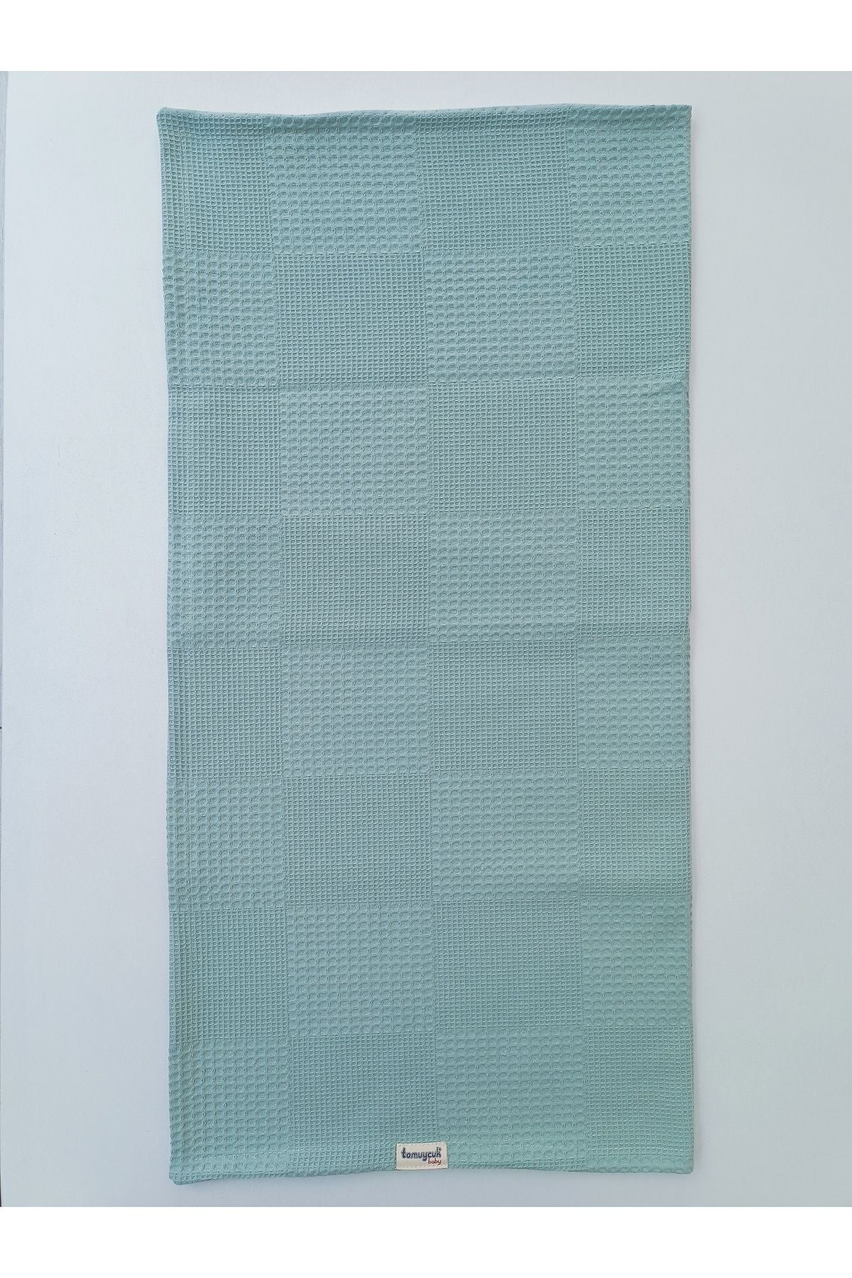 Yeşil Kız Erkek Bebek Battaniyesi Pike %100 Pamuklu Doğal Organik Uyku Çift Taraflı Örtü 86x86cm