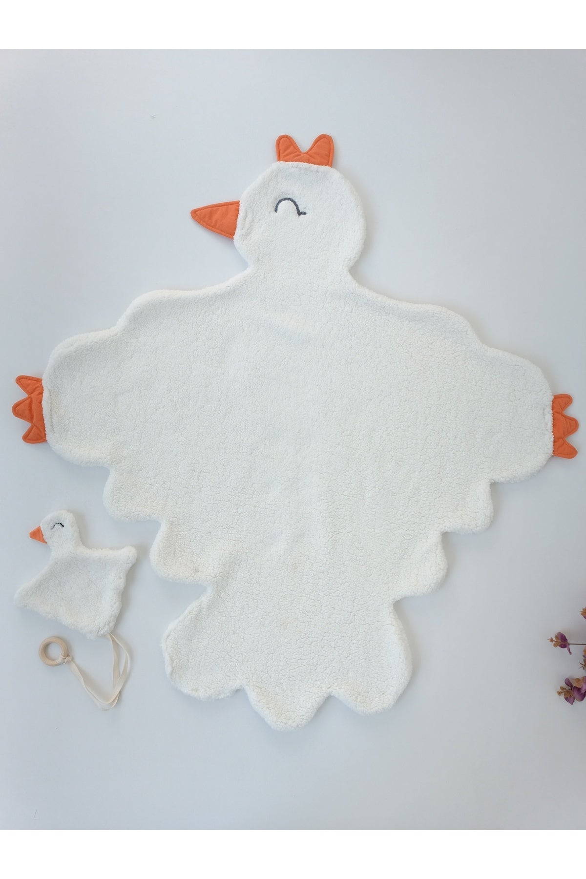 Anne Yumuşaklığında Wellsoft Peluş Bebek Battaniyesi – Kışlık Kuzu Kumaş Minik Kuş Örtü