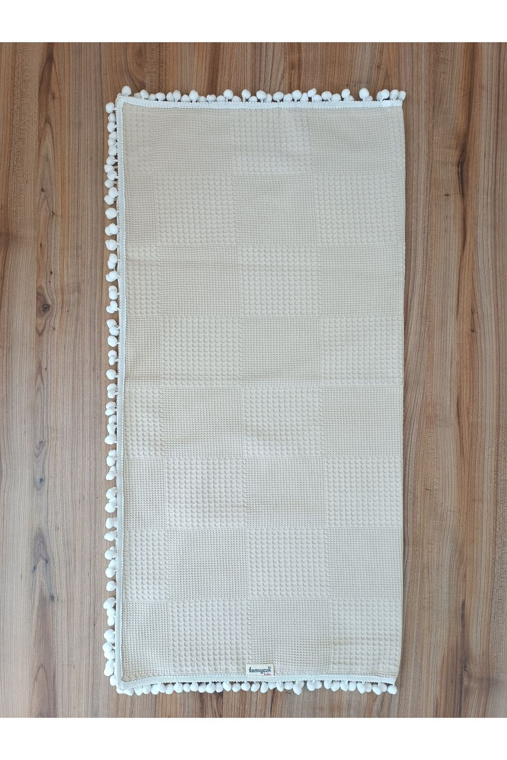 S.kahve Kız Erkek Bebek Battaniyesi Pike %100 Pamuklu Doğal Organik Uyku Çift Taraflı Örtü 86x86cm