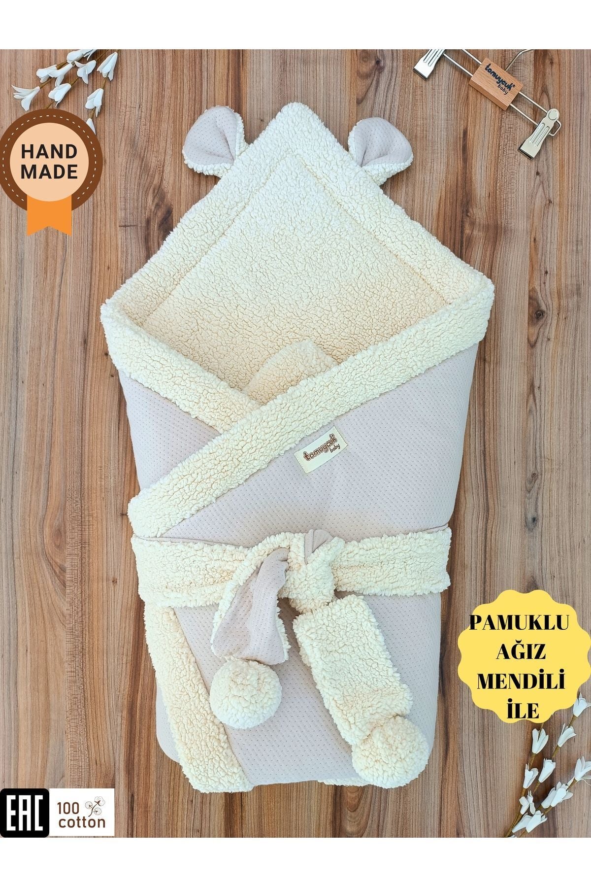 KIŞLIK KALIN BEBEK BATTANİYESİ %100 PAMUKLU DOĞAL ORGANİK UYKU KUNDAĞI HASTANE ÇIKIŞI YENİDOĞAN ÖRTÜ