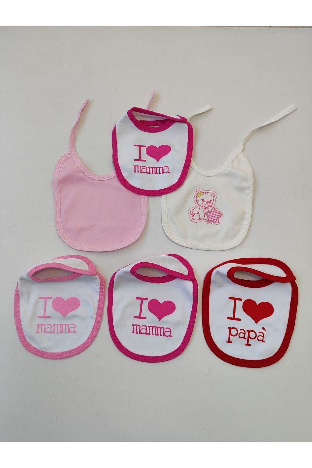 Bebek Önlüğü Çıtçıtlı Bebek Salya Önlük Ağız Mendili Mama Önlüğü 6'lı set