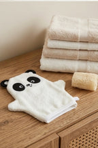 Panda El Kuklası Bebek Banyo Eldiveni – %100 Pamuklu
