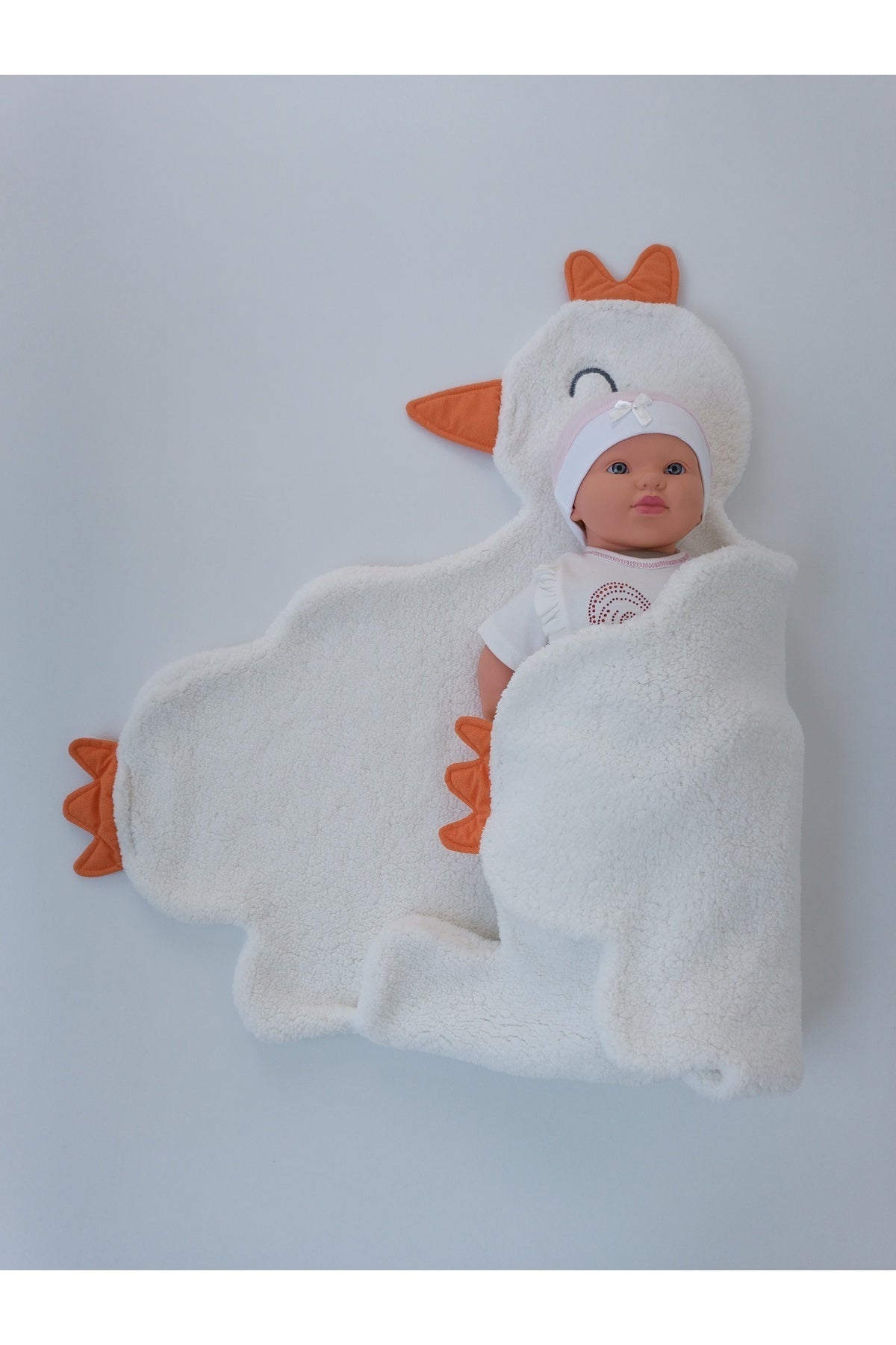 Anne Yumuşaklığında Wellsoft Peluş Bebek Battaniyesi 120x120 – Kışlık Kuzu Kumaş Minik Kuş Örtü
