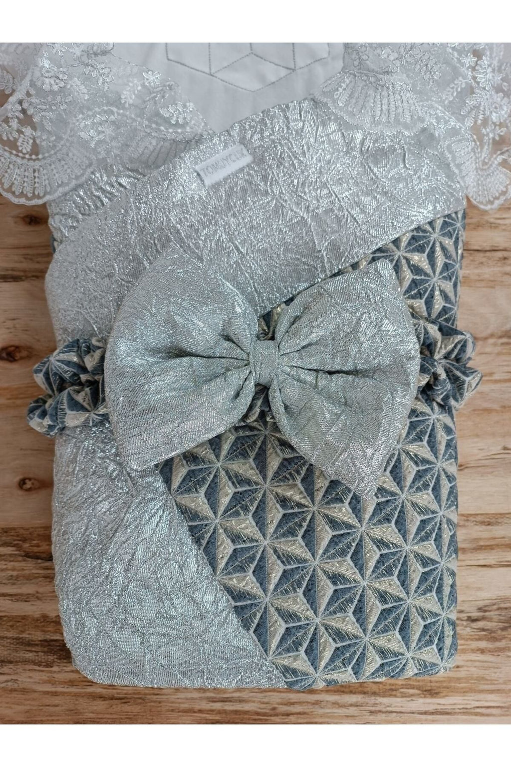 Dantelli Lüks Bebek Kundağı Unisex Bebek Dış Kundak Battaniyesi Hastane Çıkışı Mevlütlük Hediyelik