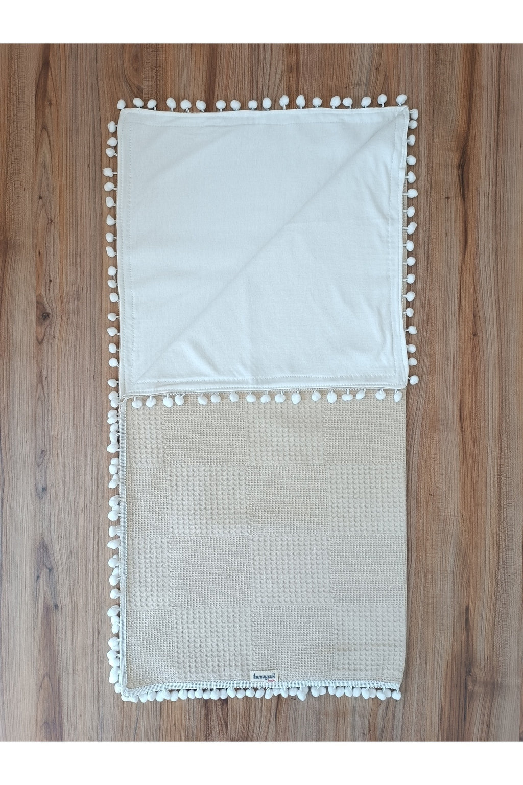 S.kahve Kız Erkek Bebek Battaniyesi Pike %100 Pamuklu Doğal Organik Uyku Çift Taraflı Örtü 86x86cm
