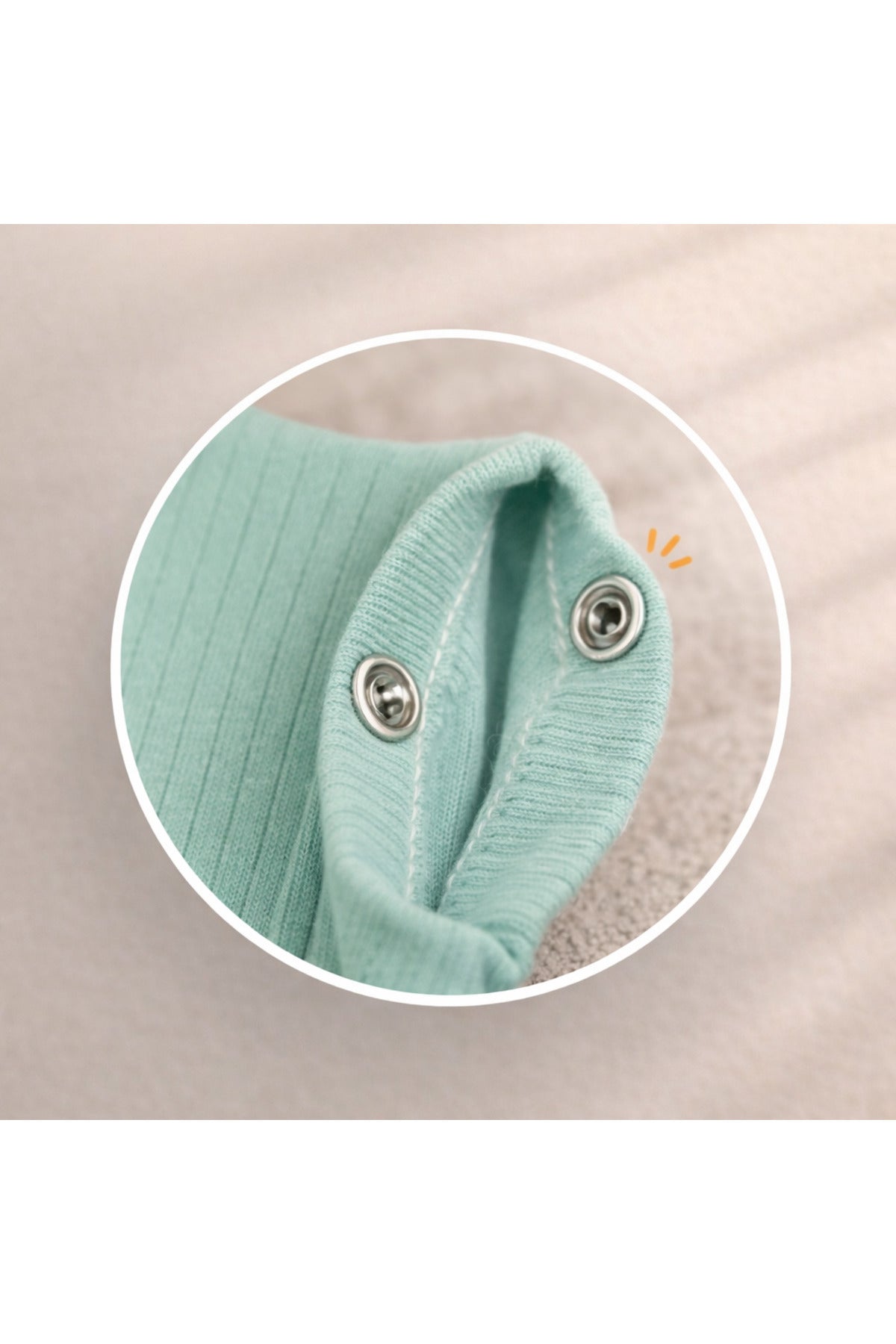 %100 Pamuklu Yeşil Unisex Bebek Uyku Tulumu Kundağı 0-6 Ay Fermuarlı Çıtçıt Kol Mevsimlik Yenidoğan