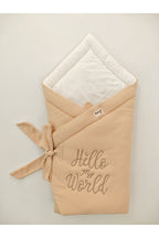%100 Pamuklu Özel Kumaş Bebek Kundak Battaniyesi – Nakış Detaylı Hastane Çıkışı & Yenidoğan