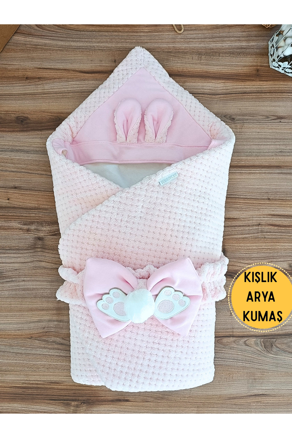 Kız Erkek Bebek Battaniyesi Kışlık %100 Pamuklu Dış Kundak Yenidoğan Hastane Çıkışı Örtü