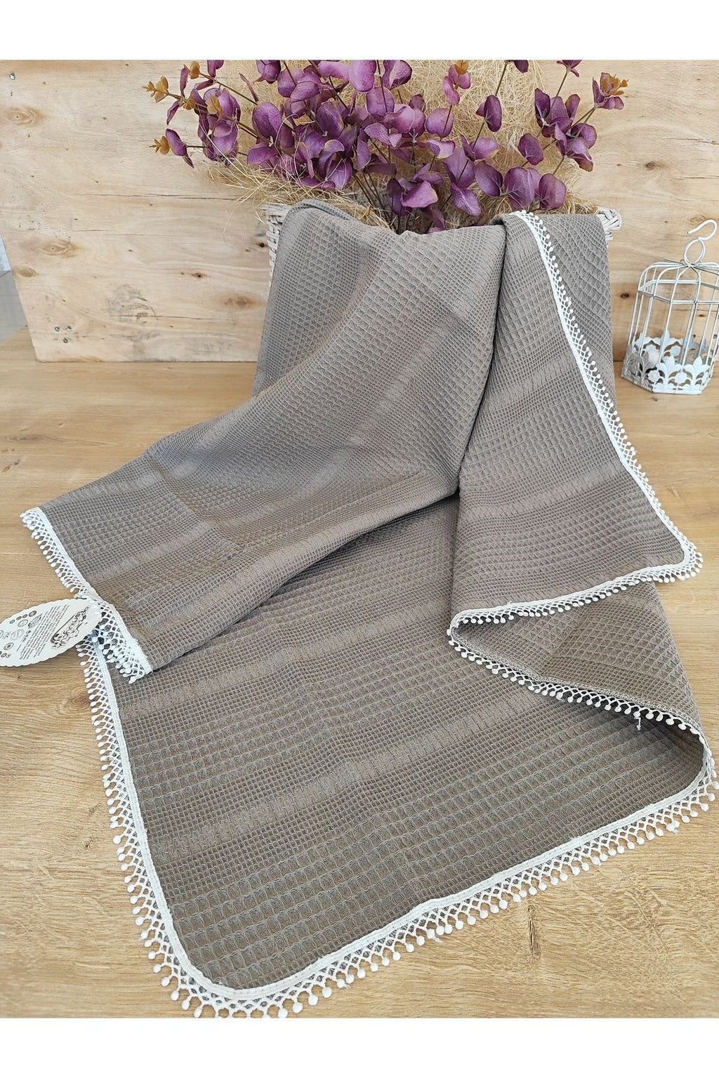 Kahve Pike Bebek Battaniyesi Doğal Organik Yaşam Örtüsü Çok Amaçlı Mevsimlik Yenidoğan 80x90 Cm