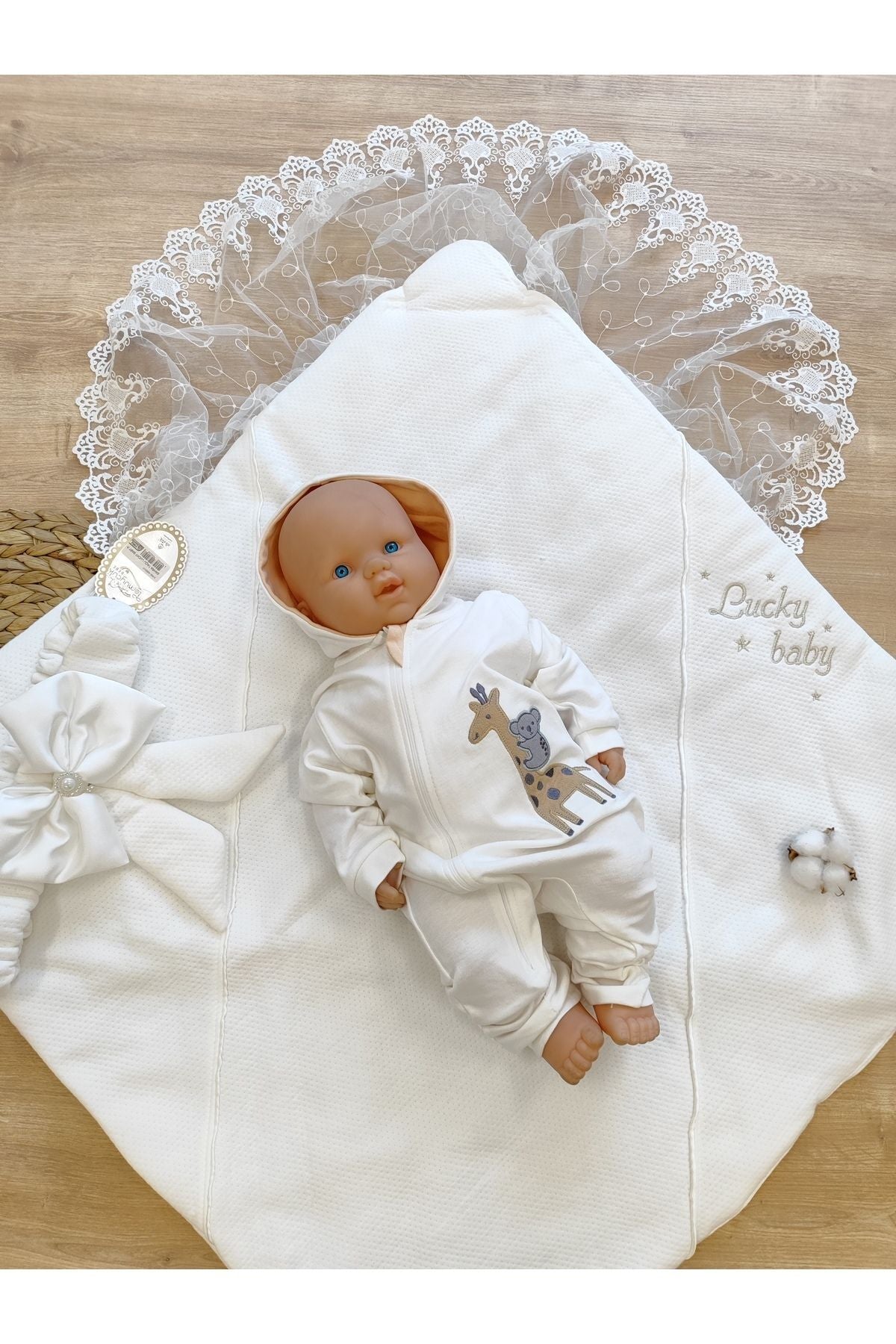 Yenidoğan Hediyelik Bebek Kundağı Unisex Bebek Dış Kundak Hastane Çıkışı Bebek Battaniye Oyun Matı