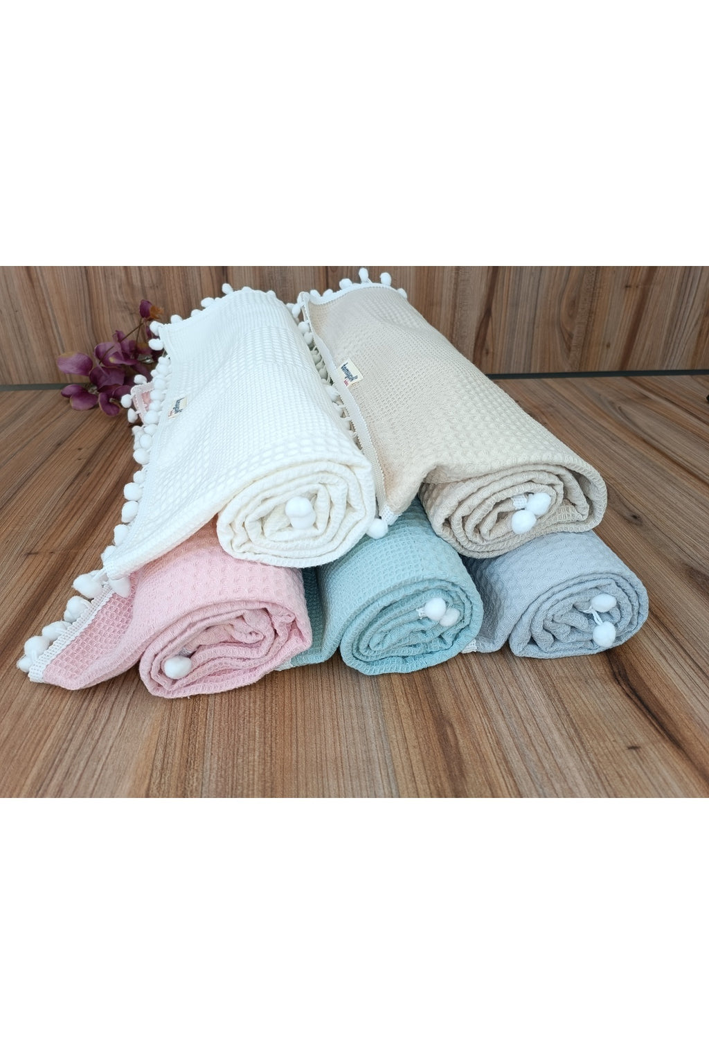 S.kahve Kız Erkek Bebek Battaniyesi Pike %100 Pamuklu Doğal Organik Uyku Çift Taraflı Örtü 86x86cm