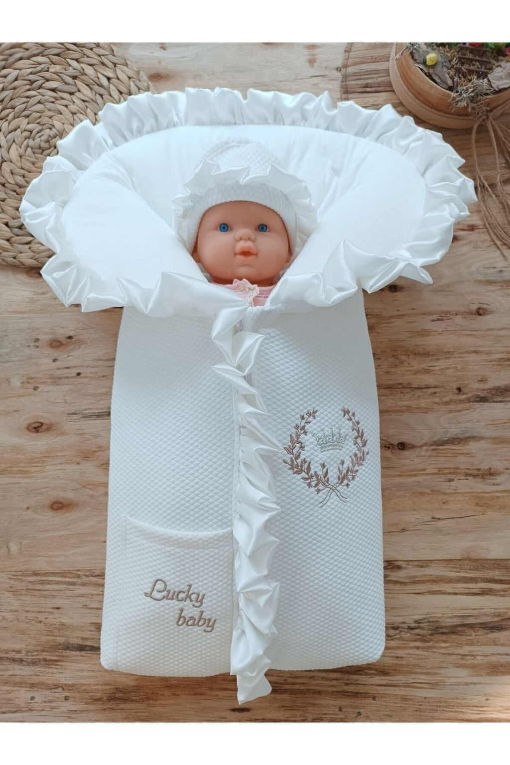 Bebek Battaniyesi Bebek Dış Kundağı Hastane Çıkışı Yenidoğan Özel Tasarım Hediyelik Unisex