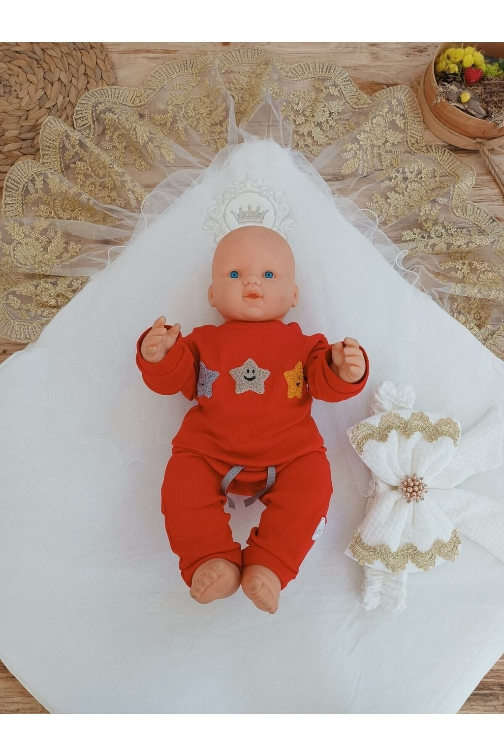 My Princess Ekru Kız Bebek Kundağı Kız Bebek Dış Kundak Battaniyesi Hastane Çıkışı Kundak
