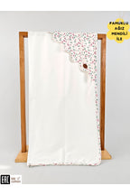 %100 Pamuklu Başlıklı Kız Bebek Battaniyesi Tek Katlı Mevsimlik Puset Örtüsü Yenidoğan 90x90cm