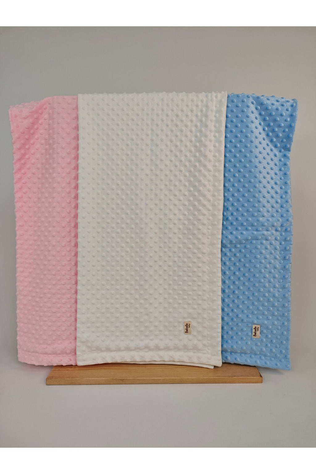 Ekru Nohut Kız / Erkek Bebek Battaniyesi & Kundağı Çift Katlı %100 Pamuklu Çok Amaçlı Örtü 90x85cm
